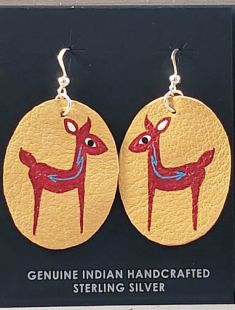 Native American Cherokee Made Fawn Earrings