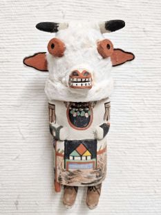 Old Style Hopi Carved Cow Traditional Animal Kachina Doll (Katsina Doll)