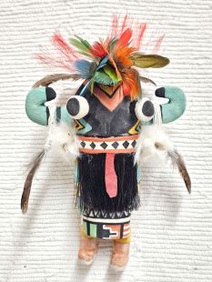 Old Style Hopi Carved Broadface Traditional Guard Kachina Doll (Katsina Doll)