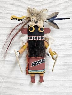 Old Style Hopi Carved Racer Snake Traditional Guard Katsina Doll