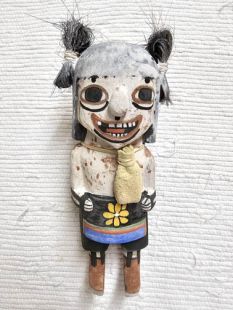 Old Style Hopi Carved Clown Traditional Katsina Doll