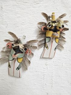 Old Style Hopi Carved Ahote Traditional Katsina Dolls