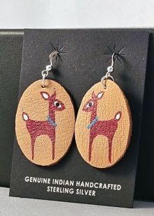 Native American Cherokee Made Fawn Earrings