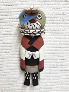 Old Style Hopi Carved Frog Traditional Rain Kachina Doll (Katsina Doll)