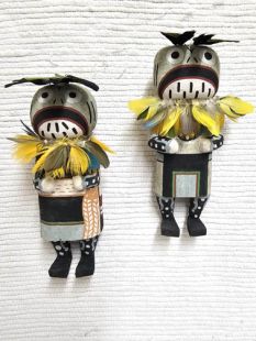 Old Style Hopi Carved Frog Traditional Rain Katsina Dolls