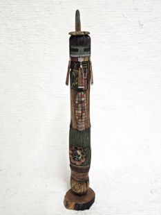 Native American Hopi Carved Longhair Kachina Sculpture (Katsina Sculpture)
