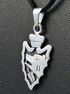 Native American Hopi Made Wolf Pendant