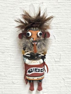 Old Style Hopi Carved Sand Snake Traditional Guard Kachina Doll (Katsina Doll)