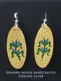 Native American Cherokee Made Dancing Corn Earrings