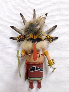 Old Style Hopi Carved Racer Snake Traditional Guard Katsina Doll