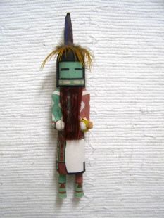 Old Style Hopi Carved Longhair Redbeard Traditional Rain Dancer Katsina Doll