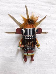 Old Style Hopi Carved Racer Snake Traditional Guard Katsina Doll