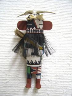 Old Style Hopi Carved Warrior Traditional Policeman Katsina Doll