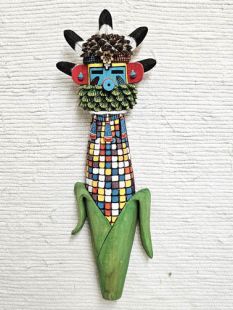 Old Style Hopi Carved Corn Boy Traditional Plant Kachina Doll (Katsina Doll)