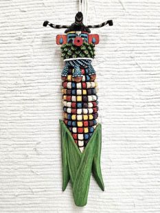 Old Style Hopi Carved Corn Boy Traditional Plant Kachina Doll (Katsina Doll)