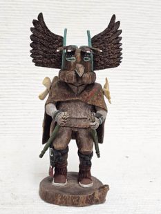 Native American Hopi Carved Crow Man Warrior Katsina Doll