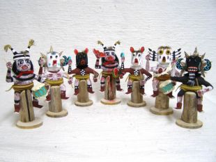 Native American Navajo Made Stump Sitter Kachina Dolls