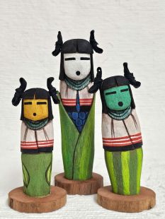 Native American Hopi Carved Three Sisters Sculptures