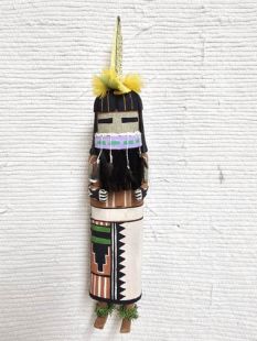Old Style Hopi Carved Longhair Traditional Rain Dancer Kachina Doll (Katsina Doll)