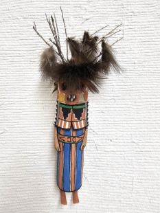 Old Style Hopi Carved Maasaw Traditional Death Kachina Doll (Katsina Doll)
