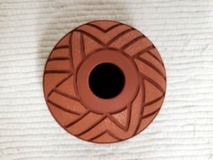 Native American Laguna Handbuilt and Handcarved Seed Pot 