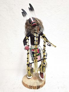 Native American Made Badger Dancer Kachina Doll (Katsina Doll)