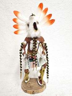 Native American Made White Owl Warrior Kachina Doll (Katsina Doll)