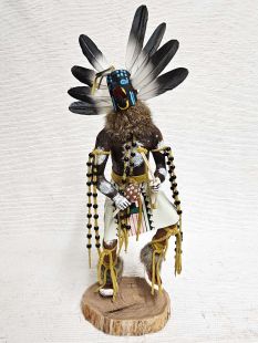 Native American Made Crow Father or Raven Warrior Kachina Doll (Katsina Doll)