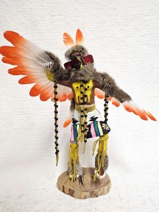 Native American Made Red Tail Hawk Kachina Doll (Katsina Doll)