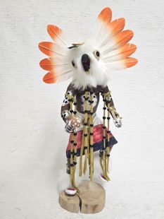 Native American Made White Owl Warrior Katsina Doll