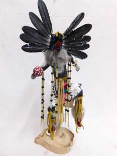 Native American Made Raven Warrior Katsina Doll