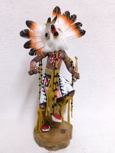 Native American Made White Owl Warrior Katsina Doll