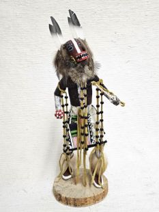 Native American Made Badger Dancer Kachina Doll (Katsina Doll)