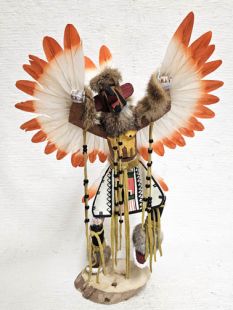 Native American Made Red Tail Hawk Kachina Doll (Katsina Doll)