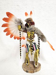 Native American Made Red Tail Hawk Kachina Doll (Katsina Doll)
