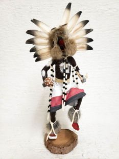 Native American Made Brown Owl Warrior Katsina Doll