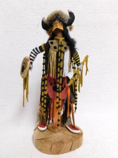 Native American Made Buffalo Warrior Dancer Katsina Doll