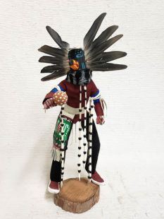 Native American Made Crow Father or Raven Warrior Katsina Doll