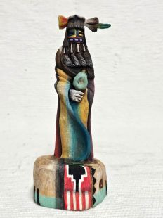 Native American Hopi Carved Turtle Kachina Sculpture (Katsina Sculpture)