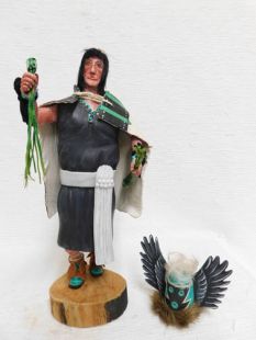 Native American Hopi Carved Crow Mother Kachina Doll (Katsina Doll)