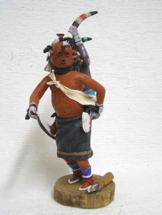 Native American Hopi Carved Paralyzed Tuhavi and Blind Mudhead Katsina Doll