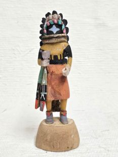Native American Hopi Carved Chasing Star Planetary Katsina Doll--Black