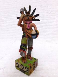 Native American Hopi Carved Mudhead Warrior Katsina Doll