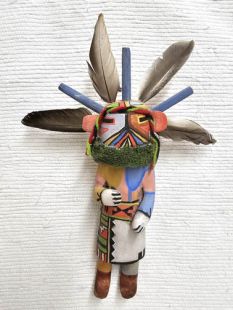 Old Style Hopi Carved Rainbow or Cloud Guard Traditional Katsina Doll