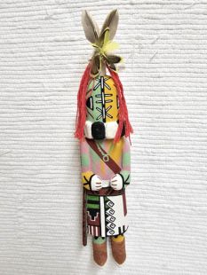 Old Style Hopi Carved Rattle Traditional Racer Kachina Doll (Katsina Doll)