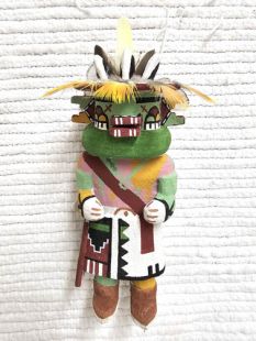 Old Style Hopi Carved Cumulus Cloud Traditional Rain Kachina Doll (Katsina Doll)
