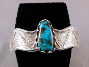 Native American Navajo Made Cuff Bracelet with Turquoise