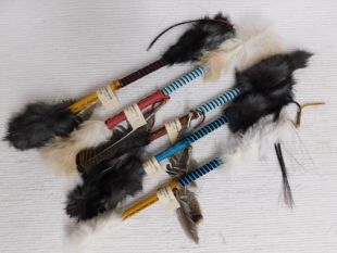 Native American Made Ceremonial Talking Sticks - Large Talking Stick 18" long