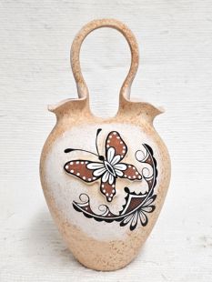 Native American Zuni Handbuilt and Handpainted Wedding Vase