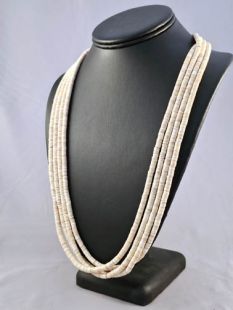 Native American Lakota Made Four-Strand Shell Necklace